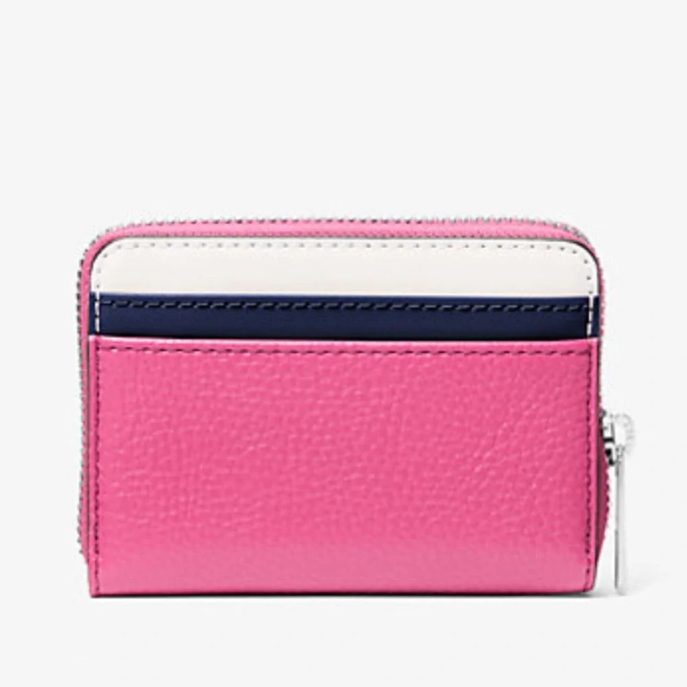 Michael Kors Jet Set Travel Medium Color-Block Wallet DRAGONFRUIT MULTI NWT